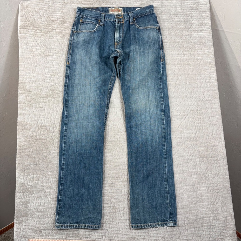 Levis Slim Straight Jeans Mens 31x34 Medium Wash 100% Cotton Denim 701S